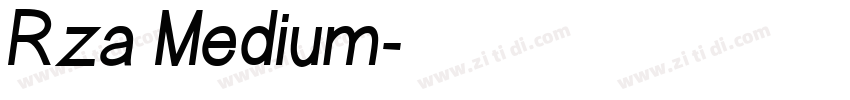Rza Medium字体转换